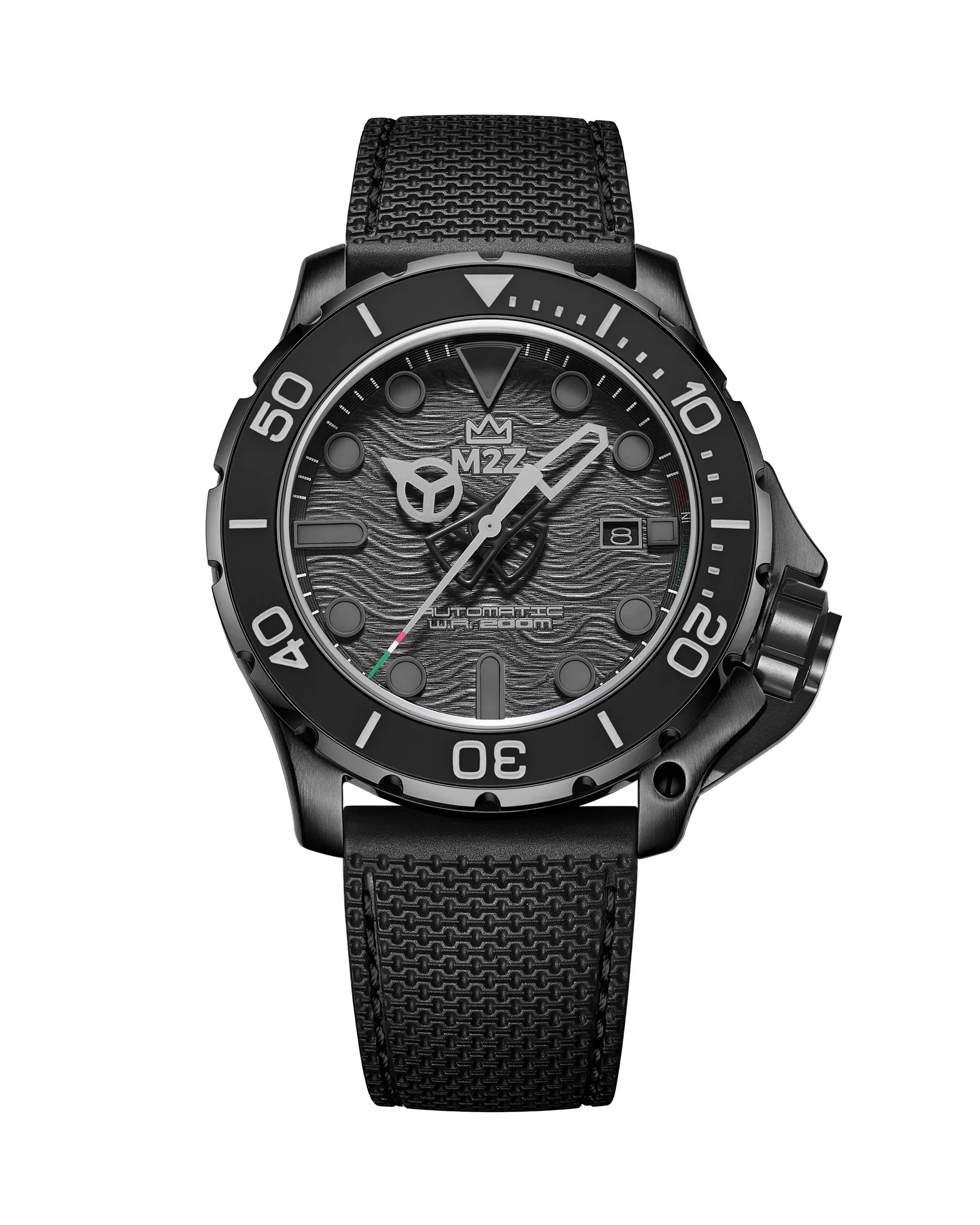 M2Z Men's Watch Diver 200 Black 200-009