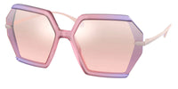 Thumbnail for Bvlgari Women's Sunglasses Oversized Hexagonal Gradient Purple/Pink BV8240 55057E