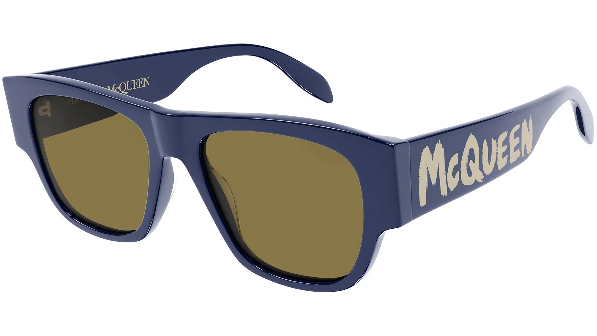 Alexander McQueen Men's Sunglasses Rectangular Blue AM0328S-004 54