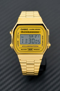Thumbnail for Casio Watch Digital Vintage Yellow Gold A168WG-9WDF