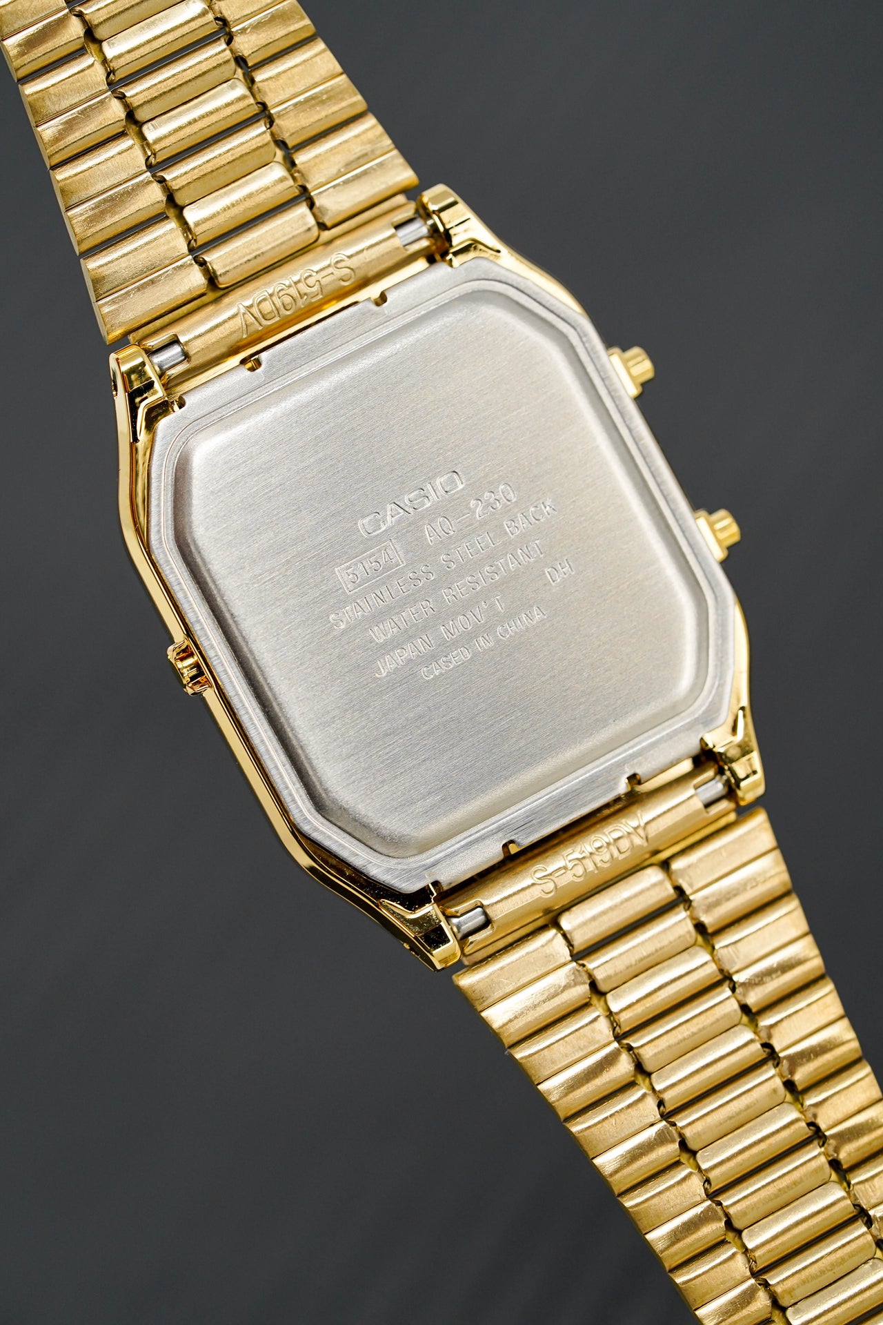 Casio Watch Vintage Retro Dual Time Gold AQ-230GA-9DMQ