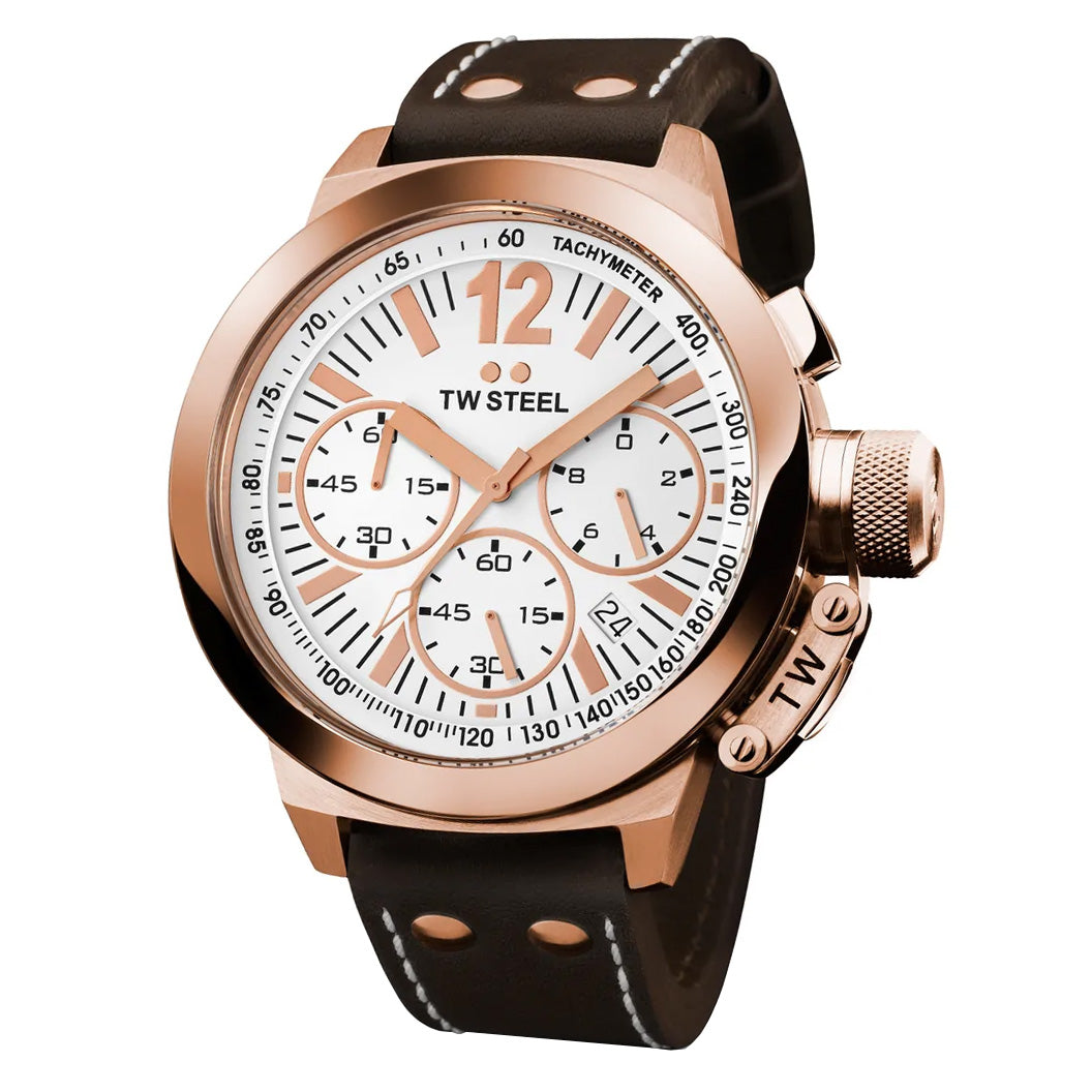 TW Steel Watch Canteen Chronograph Rose Gold CE1019