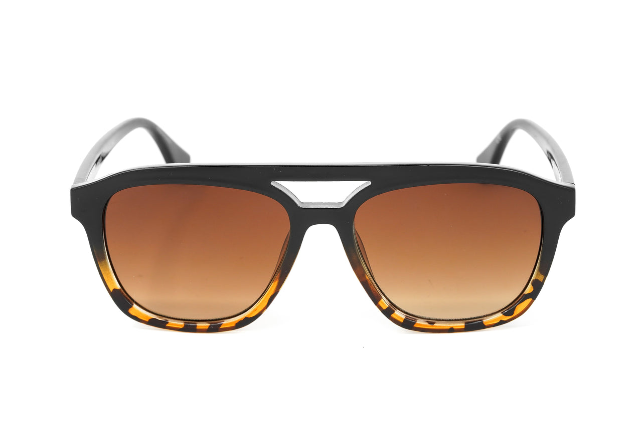 Converse Unisex Sunglasses Square Flat Top Black and Tortoise SCO2955 BLTO