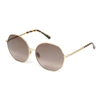 Thumbnail for Jimmy Choo Women's Sunglasses Oversized Round Gold/Brown CORAL/G/SK 06J