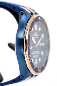 Thumbnail for Edox Automatic Watch Delfin Diver Blue Rose Gold 43mm 80110 357BURCA BUIR