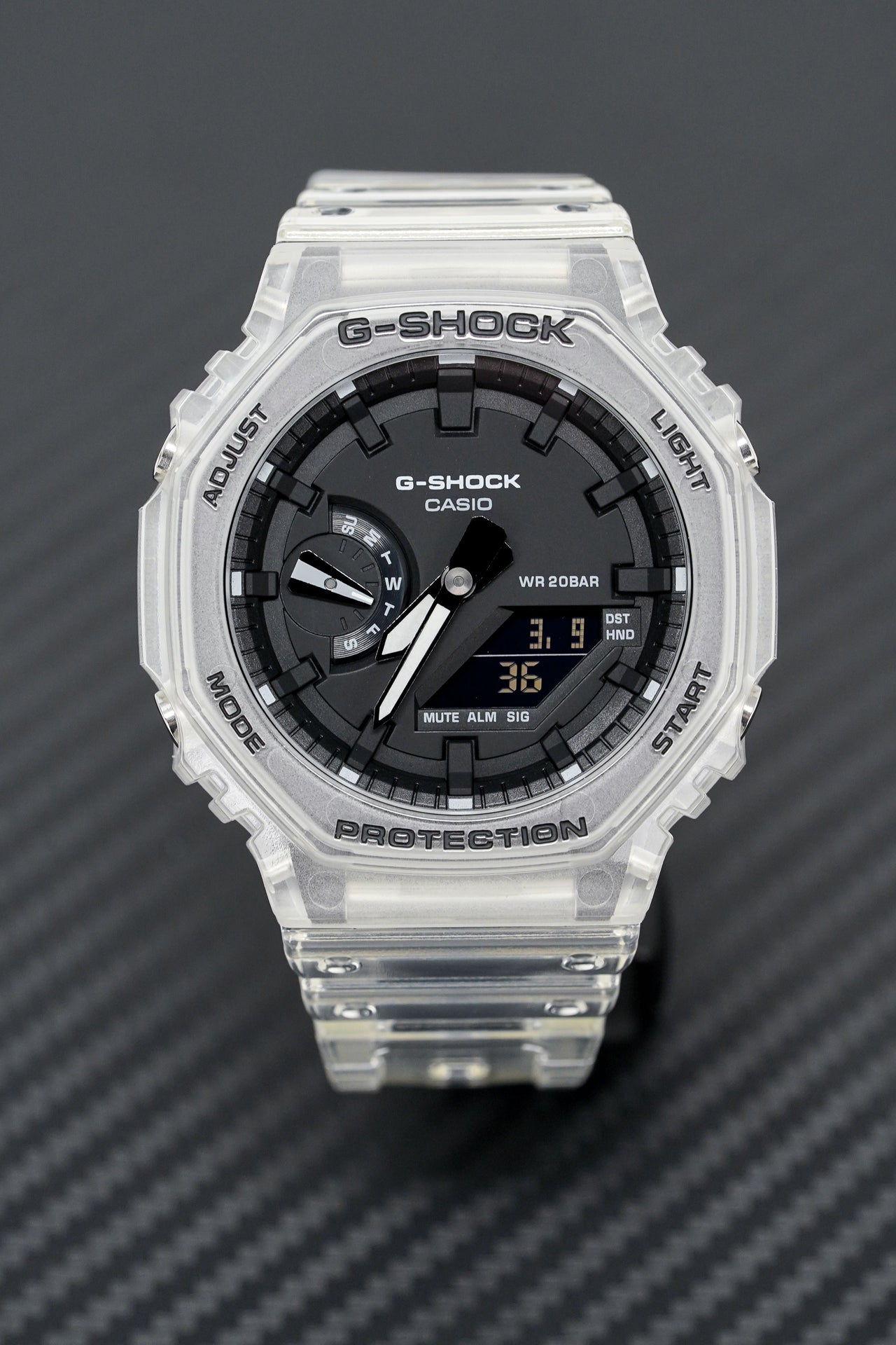 Casio G-Shock Watch Skeleton Series Clear White GA-2100SKE-7ADR