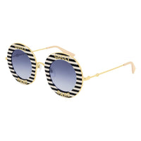 Thumbnail for Gucci Women's Sunglasses Oversized Round Gold Band GG0113S-008 44