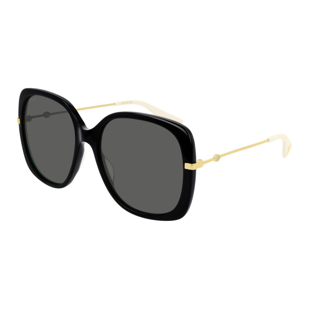 Gucci Women's Sunglasses Oversized Square Black/Gold GG0511S-001 57