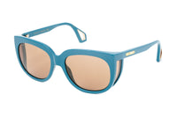Thumbnail for Gucci Women's Sunglasses Wraparound Rectangle Turquoise GG0468S-005 57