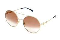 Thumbnail for Gucci Women's Sunglasses Round Gold Pink GG0878S-003 59