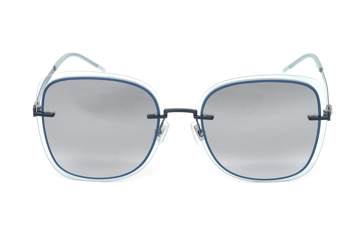 Boss by BOSS Women's Sunglasses Square Rimless Blue/Grey 1167/S PJP