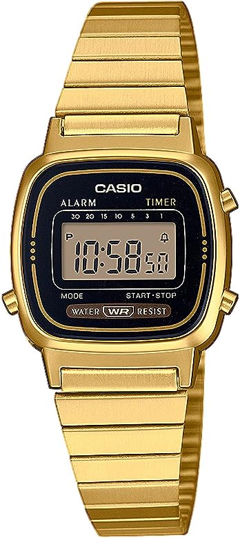 Casio Ladies Watch Digital Vintage Classic Gold LA670WEGA-1EF