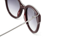 Thumbnail for Marc Jacobs Women's Round Sunglasses Dark Red Mirrored Grey MARC 165/S LHF