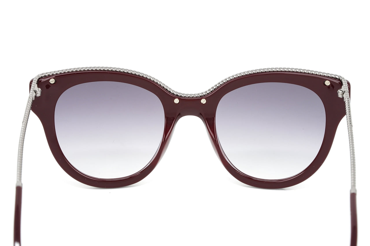 Marc Jacobs Women's Round Sunglasses Dark Red Mirrored Grey MARC 165/S LHF