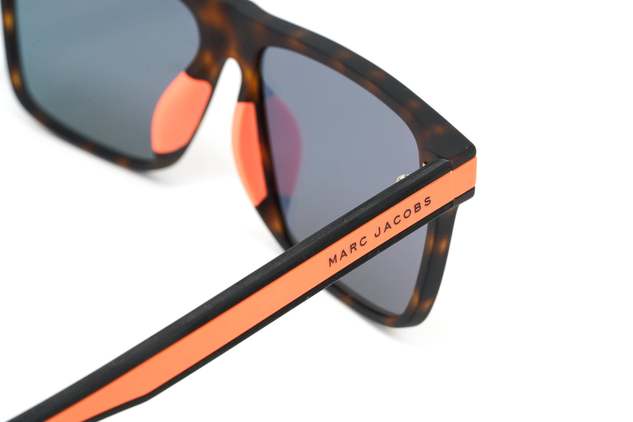 Marc Jacobs Men's Rectangular Sunglasses Peach Mirror Orange Marc 286/S