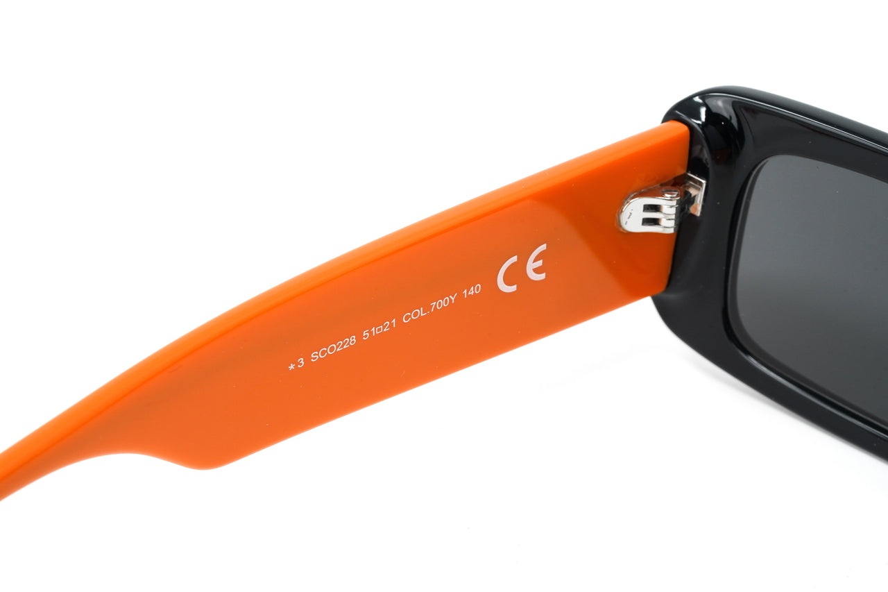 Converse Unisex Sunglasses Rectangle Orange and Black SCO228 700Y
