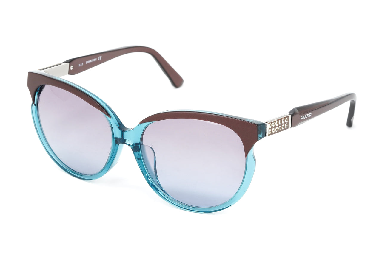 Swarovski Emilia Women's Sunglasses Oversized Oval Blue SK0081-F/S 89T