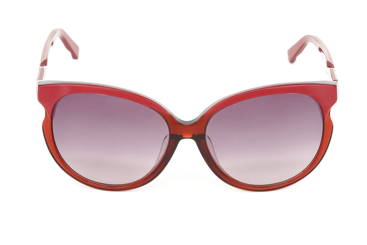 Swarovski Emilia Women's Sunglasses Oversized Oval Cat Eye Burgundy SK0081-F 71T