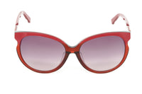 Thumbnail for Swarovski Emilia Women's Sunglasses Oversized Oval Cat Eye Burgundy SK0081-F 71T