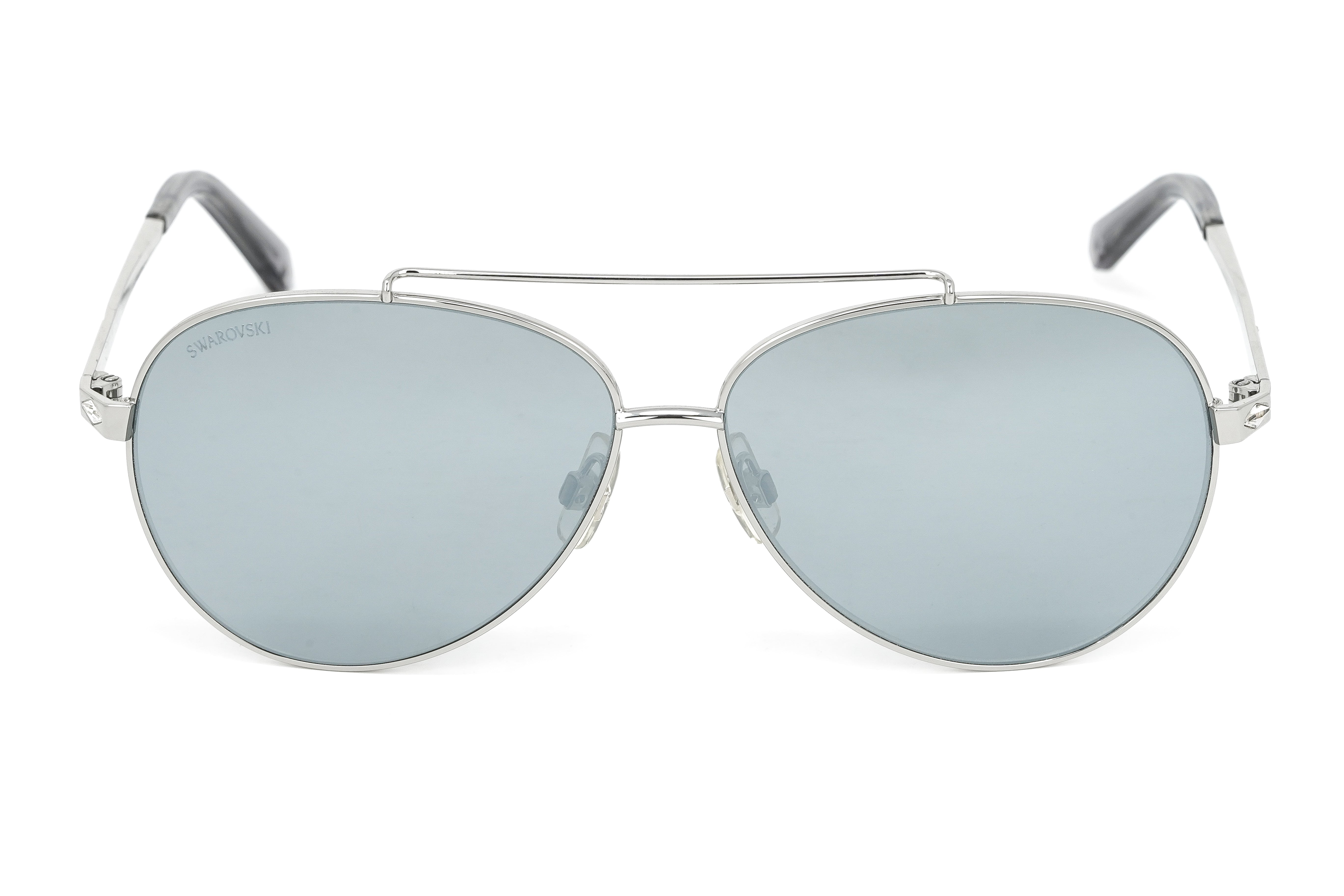Swarovski Unisex Sunglasses Pilot Silver Mirrored Grey SK0194/S 16C