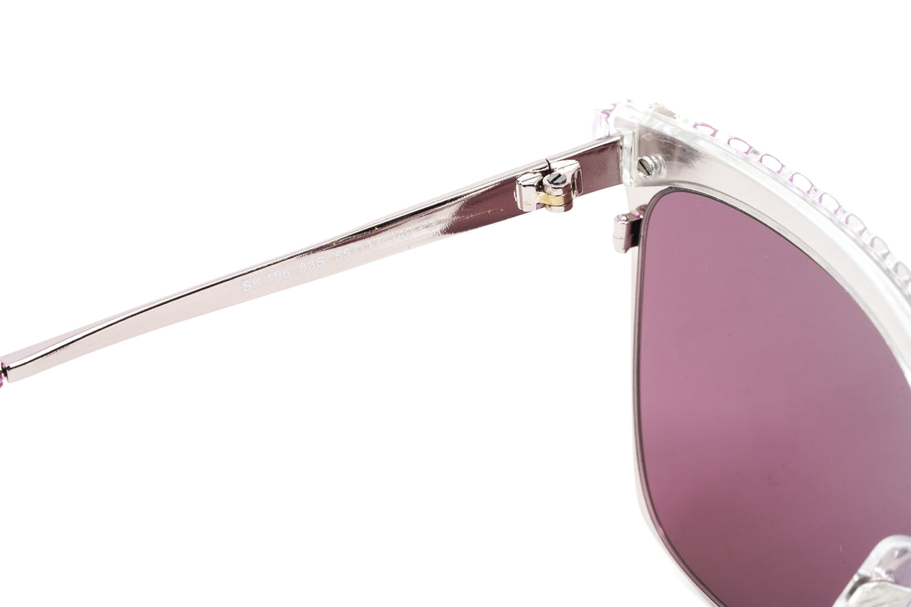 Swarovski Women's Sunglasses Square Browline Pink SK0196 83S