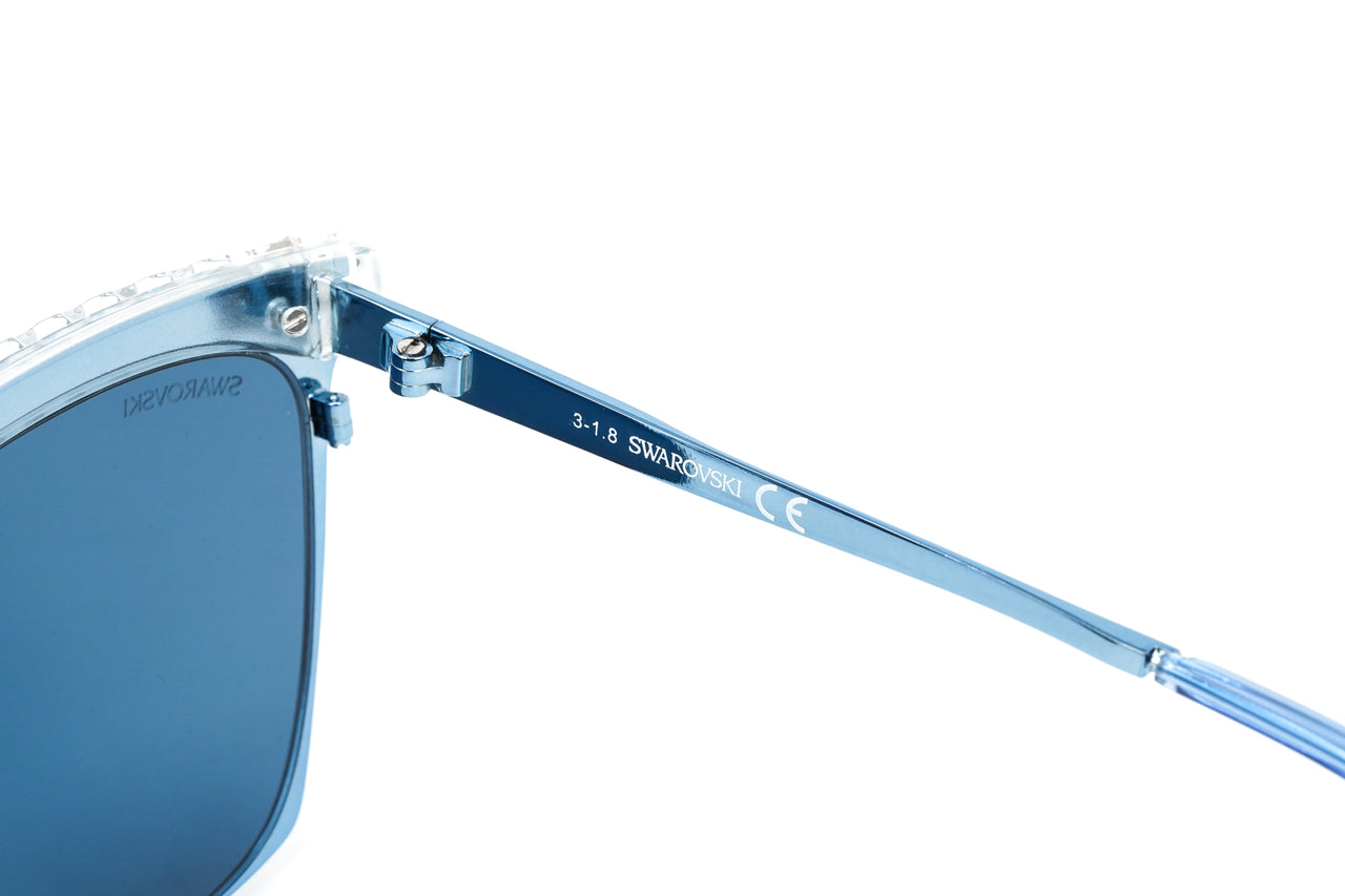 Swarovski Women's Sunglasses Square Browline Blue SK0196/S 92V