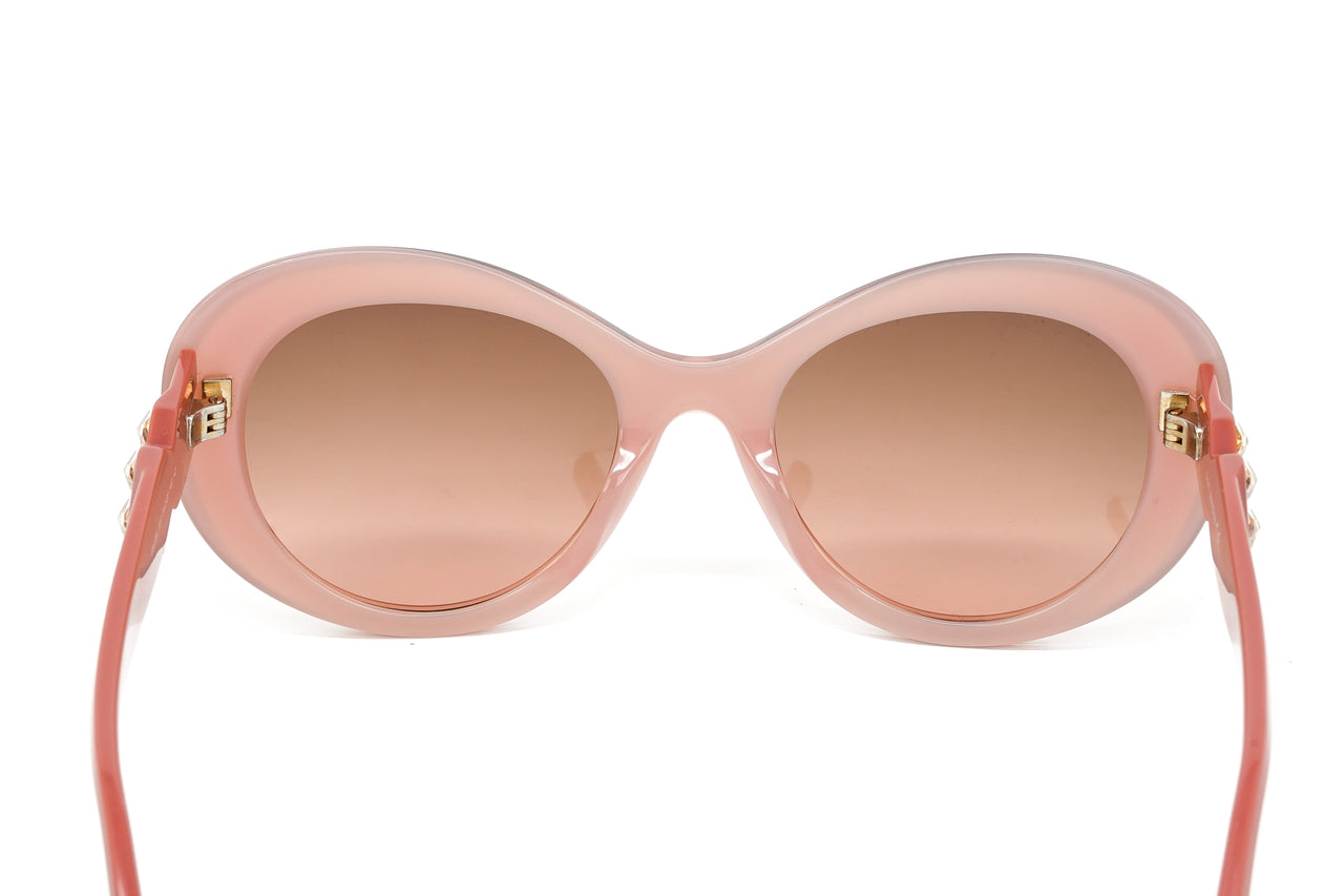 Swarovski Vintage Women's Sunglasses Oval Cat Eye Translucent Rosewood SK0224/S 72F