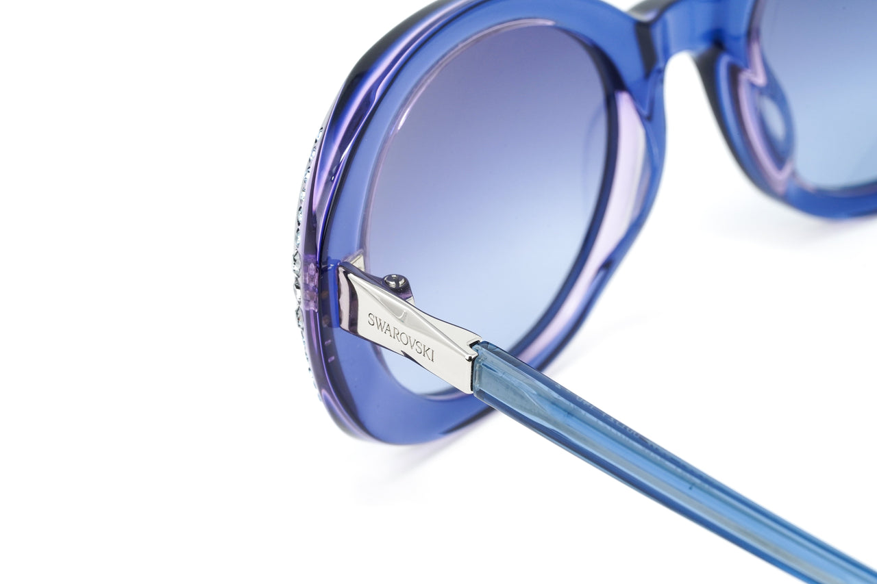 Swarovski Women's Sunglasses Oval Translucent Blue SK0281/S 92W
