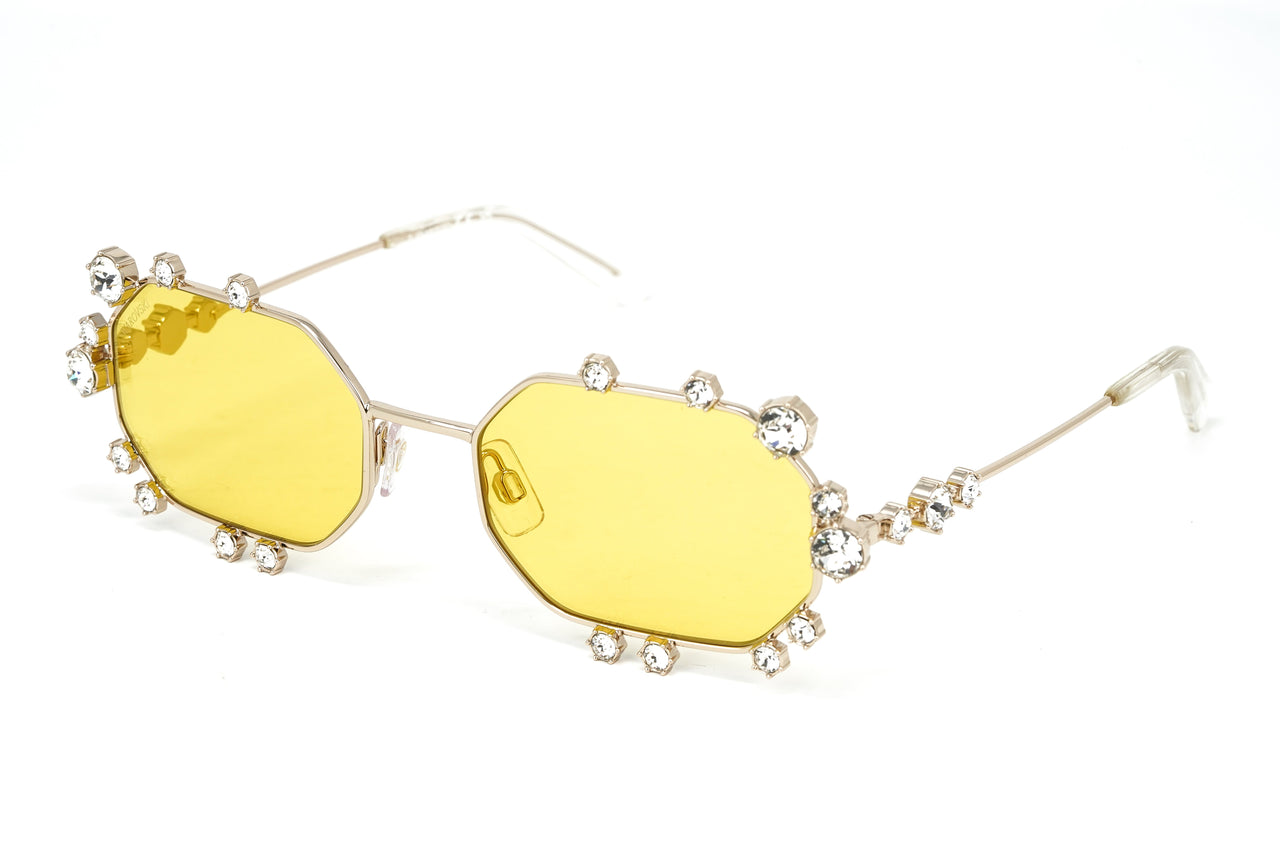 Swarovski Women's Sunglasses Irregular Yellow Mirrored SK0376/S 32G