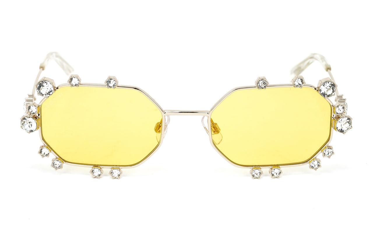 Swarovski Women's Sunglasses Irregular Yellow Mirrored SK0376/S 32G
