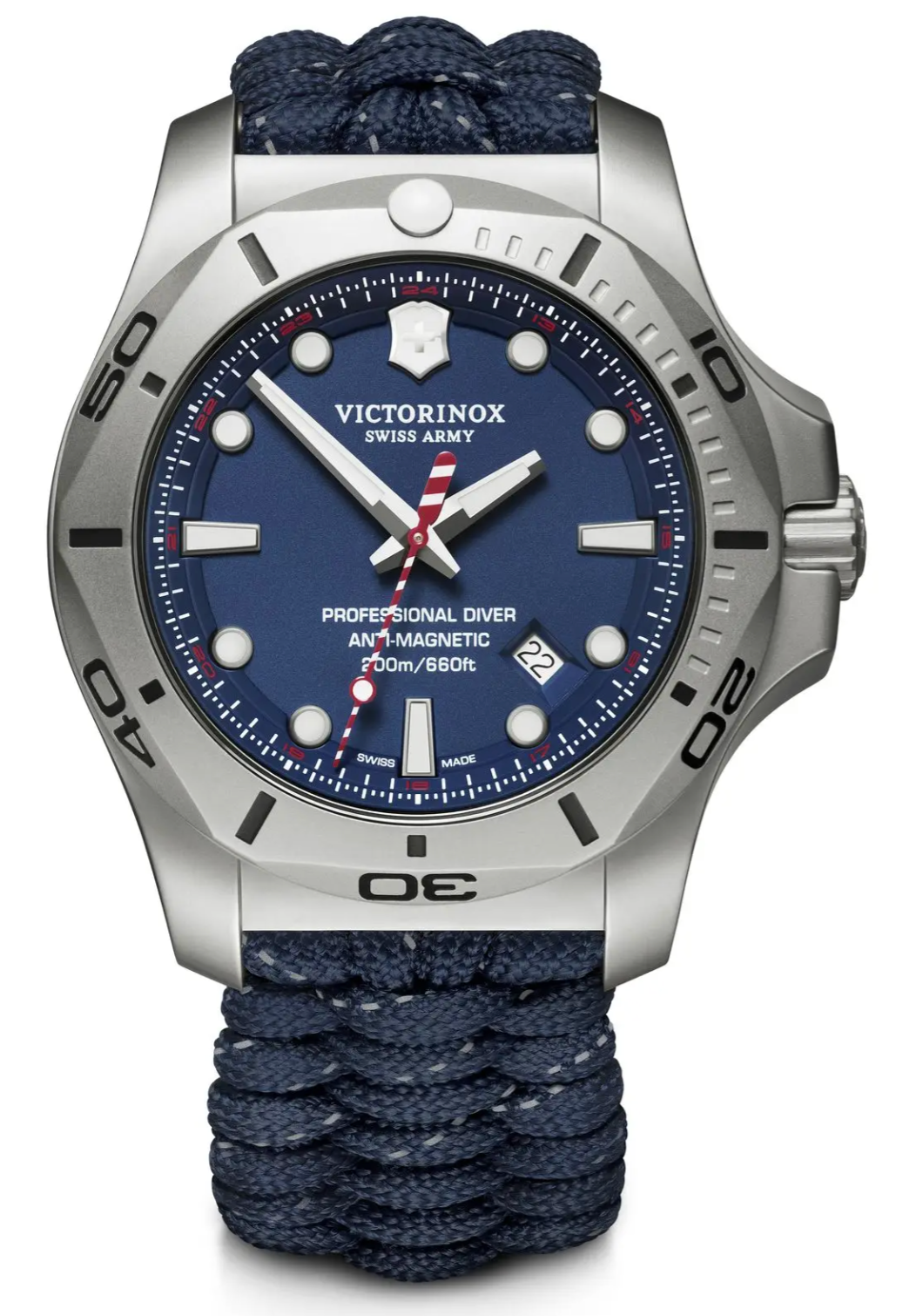 Victorinox Mens Watch I.N.O.X. Professional Diver Blue  Paracord 241843
