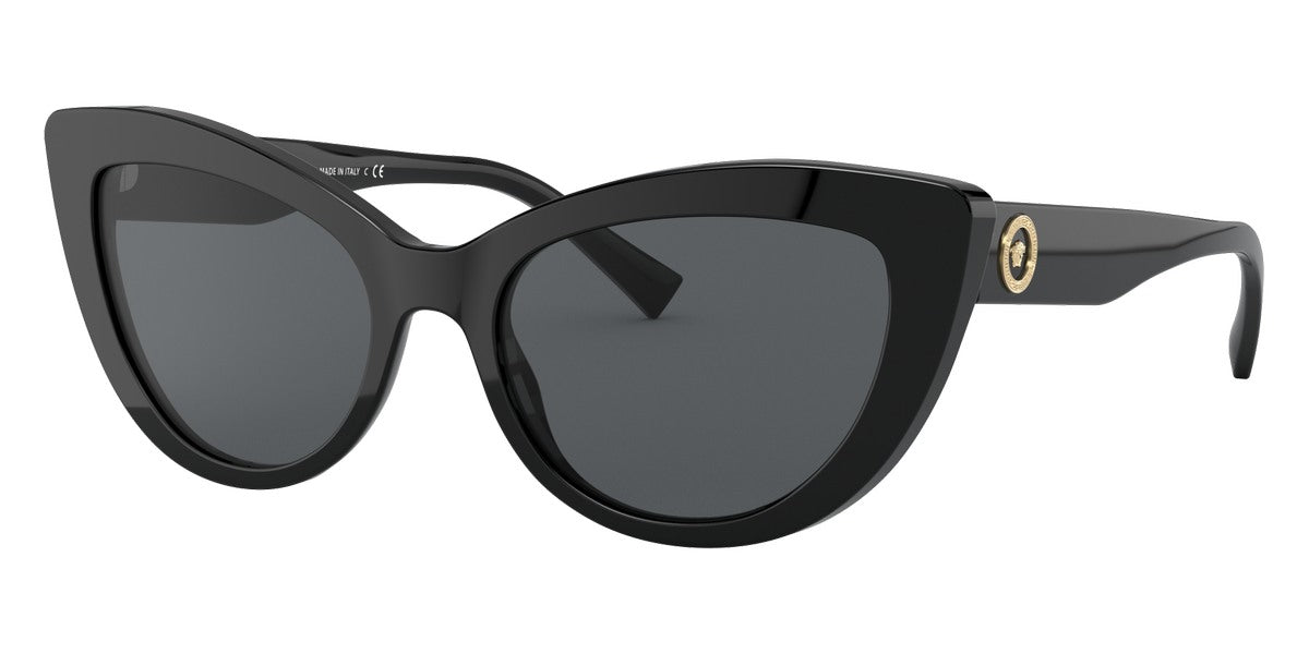 Versace Women's Sunglasses Cat Eye Black/Grey VE4388GB1/87