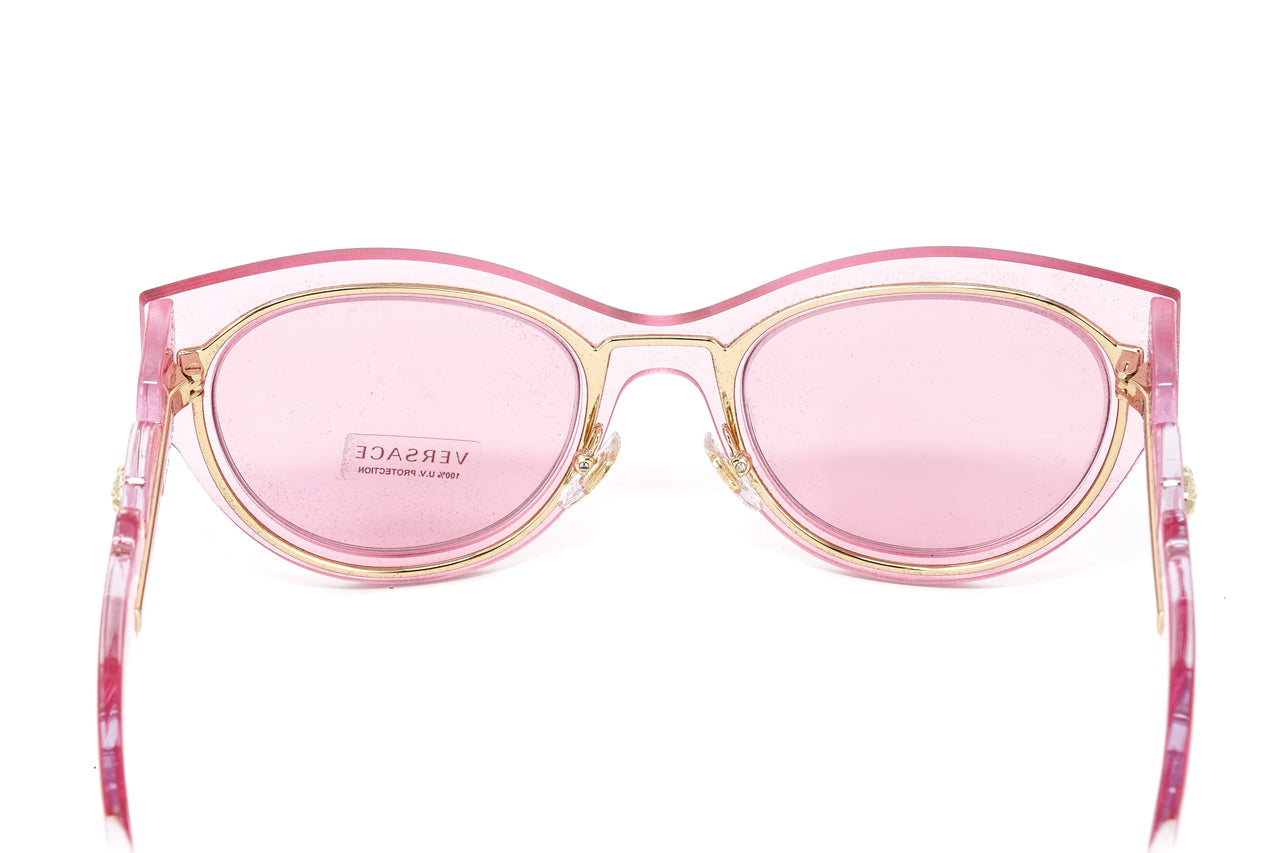 Versace Women's Sunglasses Cat Eye Transparent Pink VE2234125284