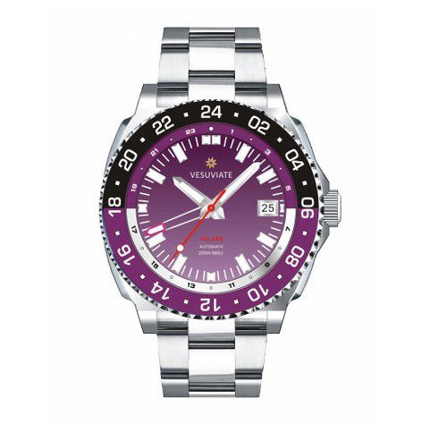 Vesuviate Men's Watch GMT Volare Purple