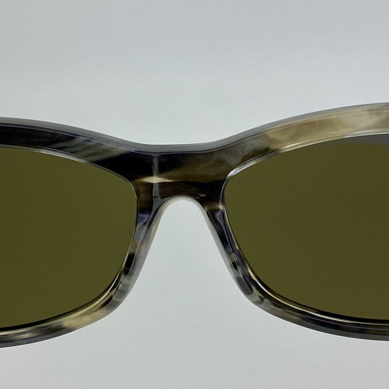 Ann Demeulemeester Sunglasses Cat Eye Horn 925 Silver with Green Lenses Category 3 Dark Tint AD29C3SUN - Watches & Crystals