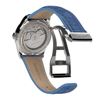 Thumbnail for Armand Nicolet Ladies Watch M03-3 Blue Leather Diamond A151EAA-AK-P882LV8 - Watches & Crystals