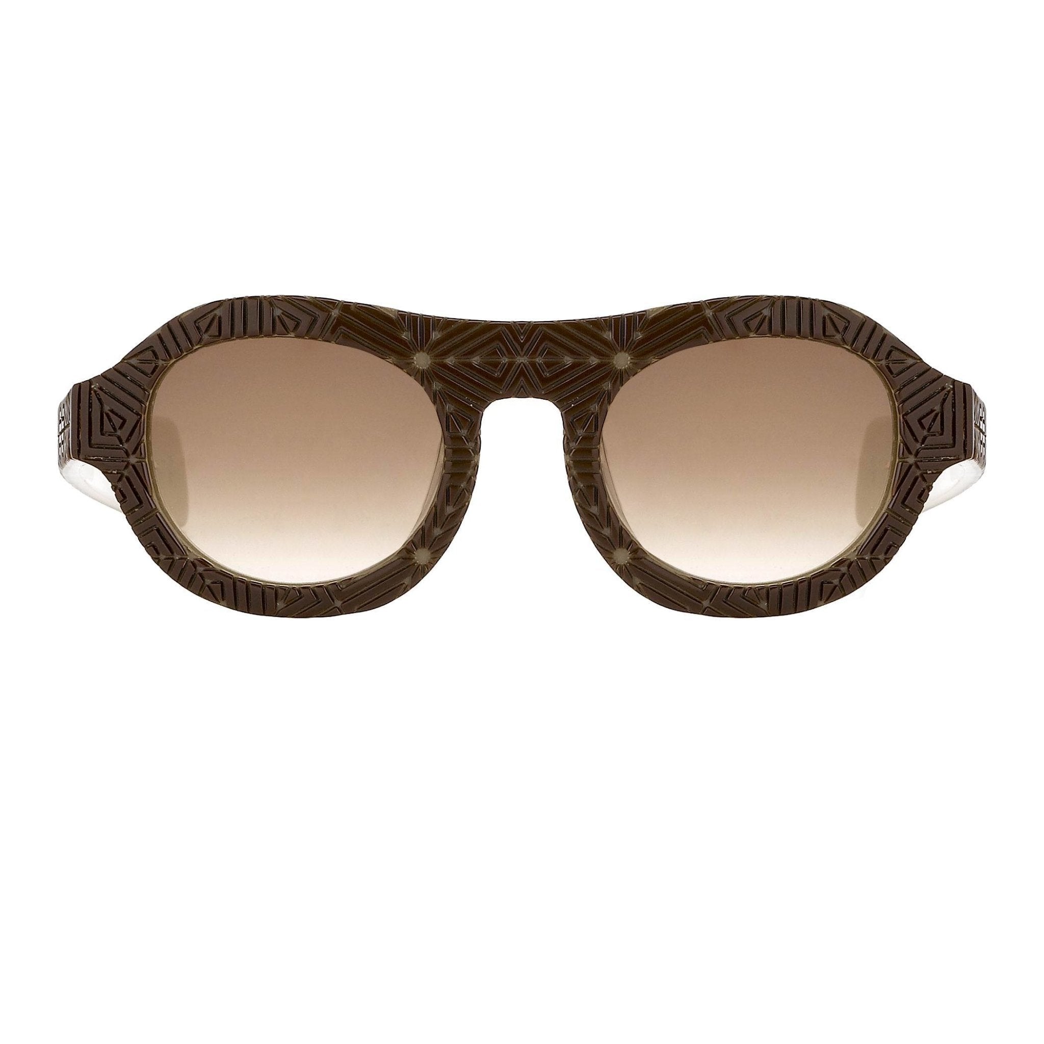 David David Sunglasses Oval Solid Brown Mink Cream With Brown Lenses Category 3 9DAVID1C4BLACKMINK - Watches & Crystals