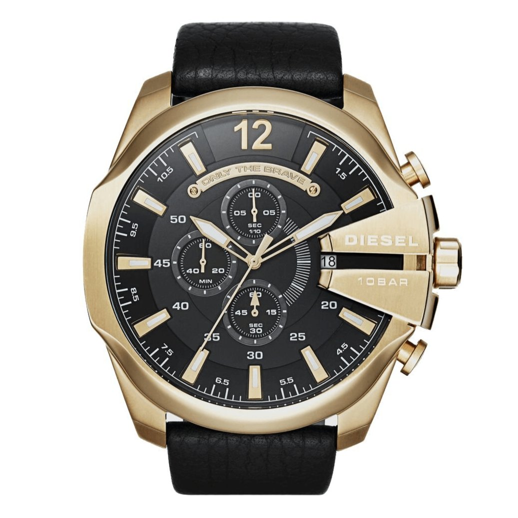 Diesel Men's Chronograph Watch Mega Chief IP Gold - Watches & Crystals