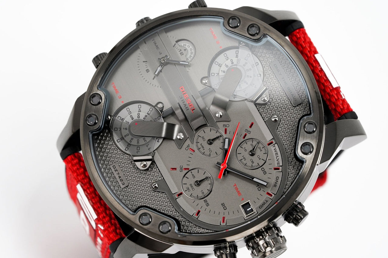 Diesel Men's Chronograph Watch Mr Daddy 2.0 Red DZ7423 - Watches & Crystals