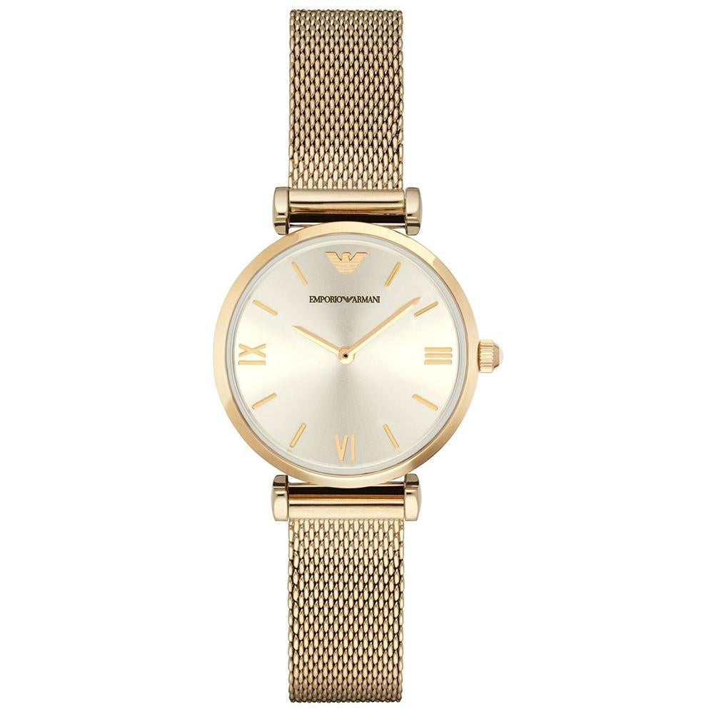 Emporio Armani Ladies Automatic Watch Gianni T-Bar Gold AR1957 - Watches & Crystals