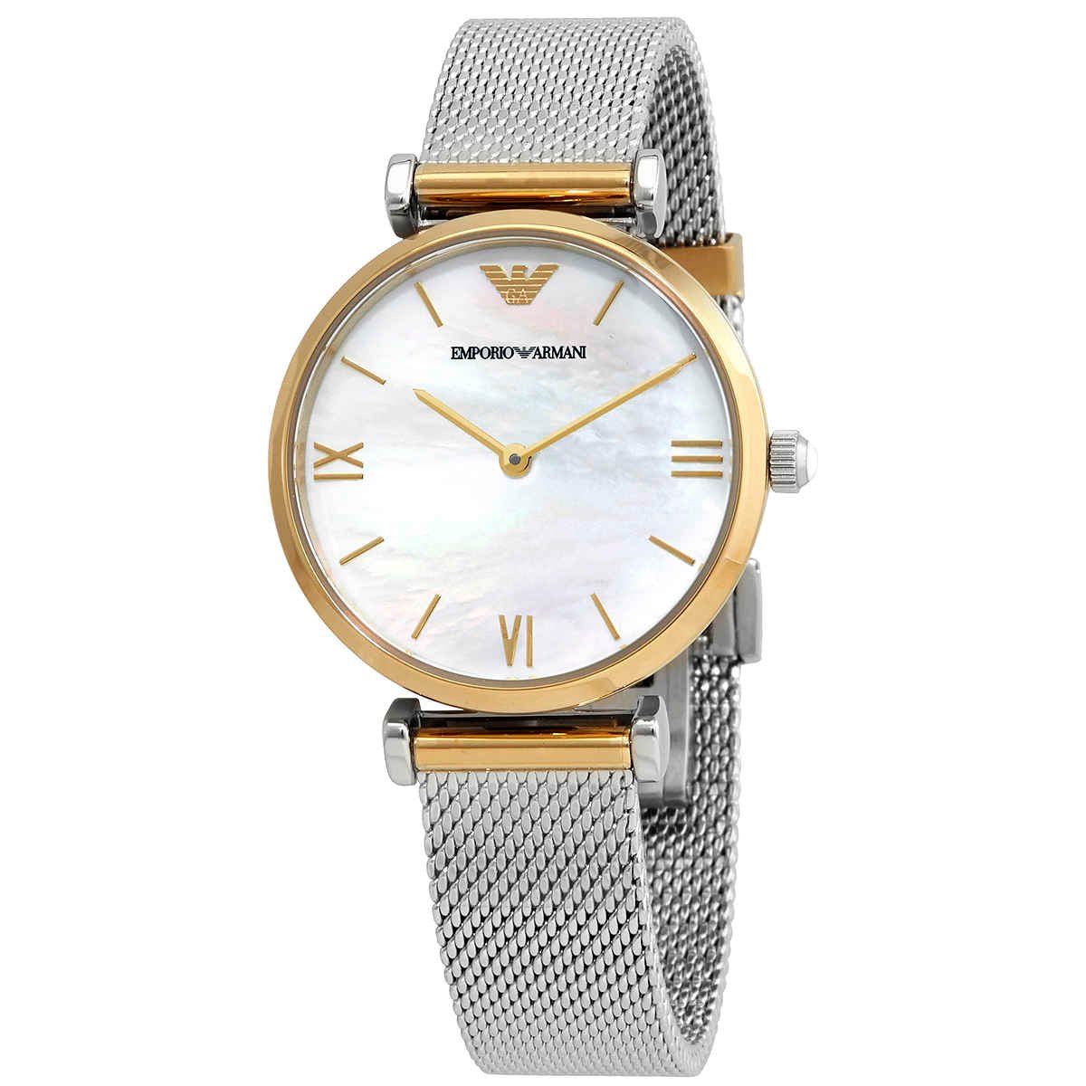 Emporio Armani Ladies Automatic Watch Gianni T-Bar Two-Tone AR2068 - Watches & Crystals