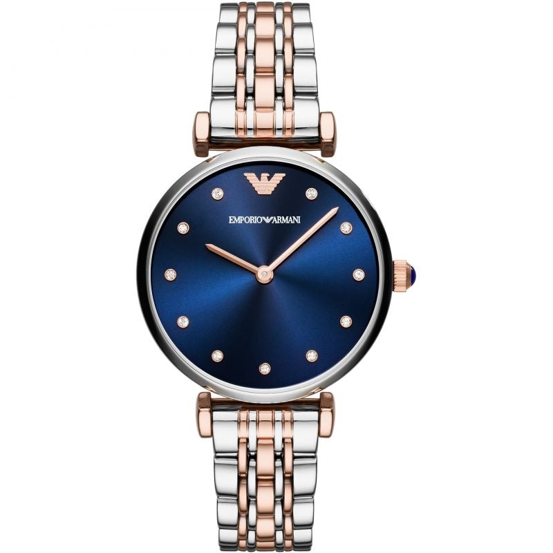 Emporio Armani Ladies Automatic Watch T-Bar Gianni Blue AR11092 - Watches & Crystals
