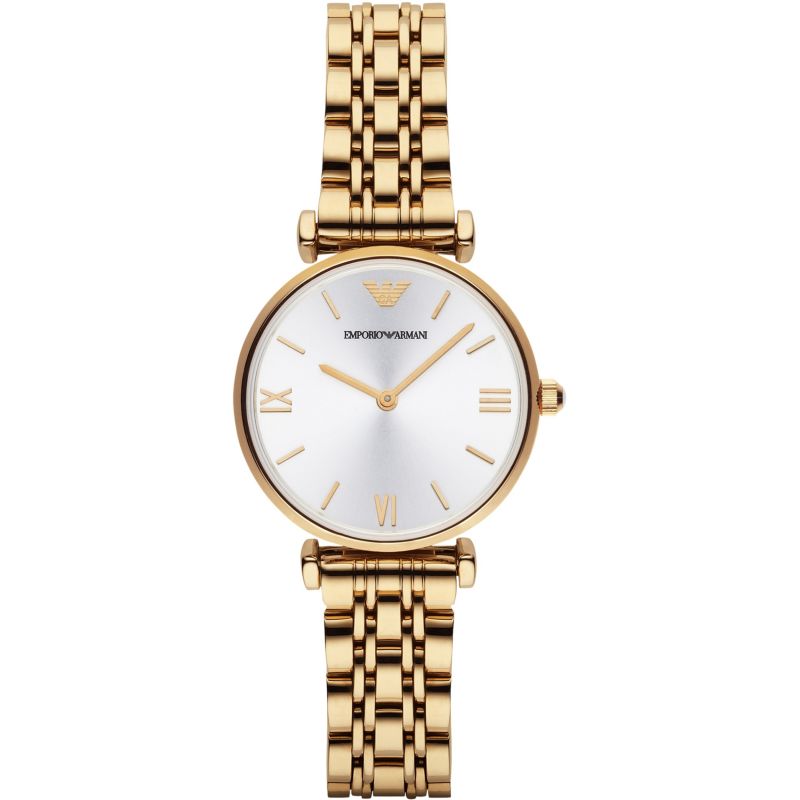 Emporio Armani Ladies Automatic Watch T-Bar Gianni Gold AR1877 - Watches & Crystals