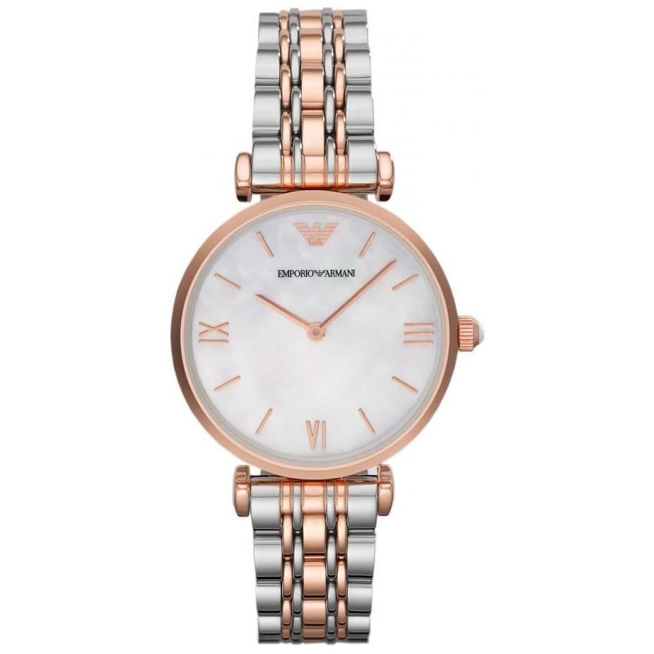 Emporio Armani Ladies Automatic Watch T-Bar Gianni Two-Tone AR1683 - Watches & Crystals