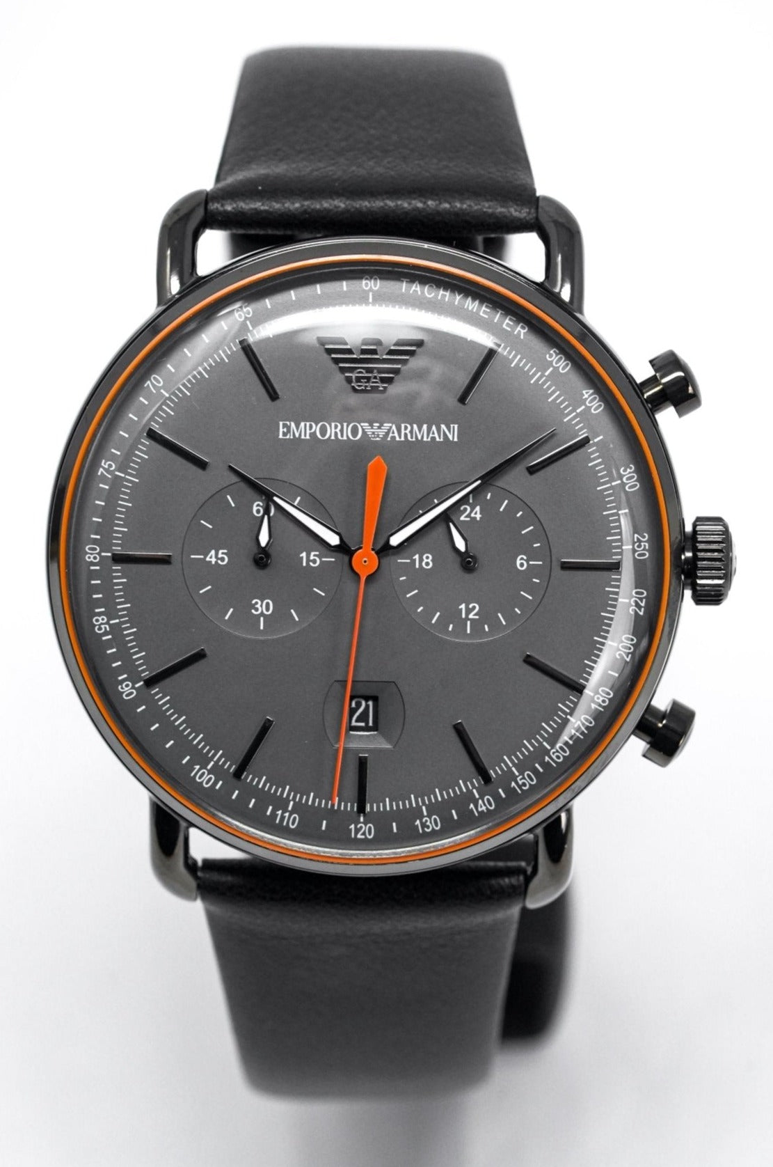 Emporio Armani Men's Aviator Chronograph Watch Black AR11168 - Watches & Crystals