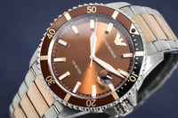 Thumbnail for Emporio Armani Men's Diver Watch Two Tone Rose Gold AR11340 - Watches & Crystals
