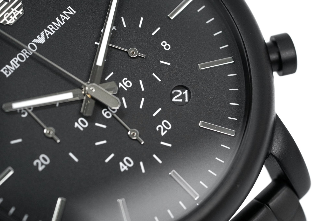 Emporio Armani Men's Luigi Chronograph Watch Black PVD AR1895 - Watches & Crystals