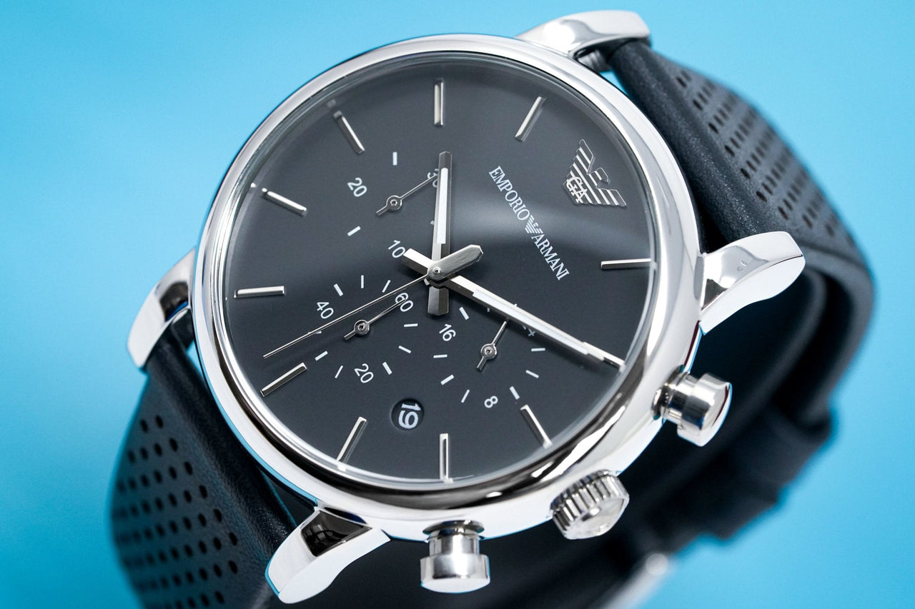 Emporio Armani Men's Luigi Chronograph Watch Blue AR1736 - Watches & Crystals