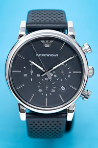 Thumbnail for Emporio Armani Men's Luigi Chronograph Watch Blue AR1736 - Watches & Crystals
