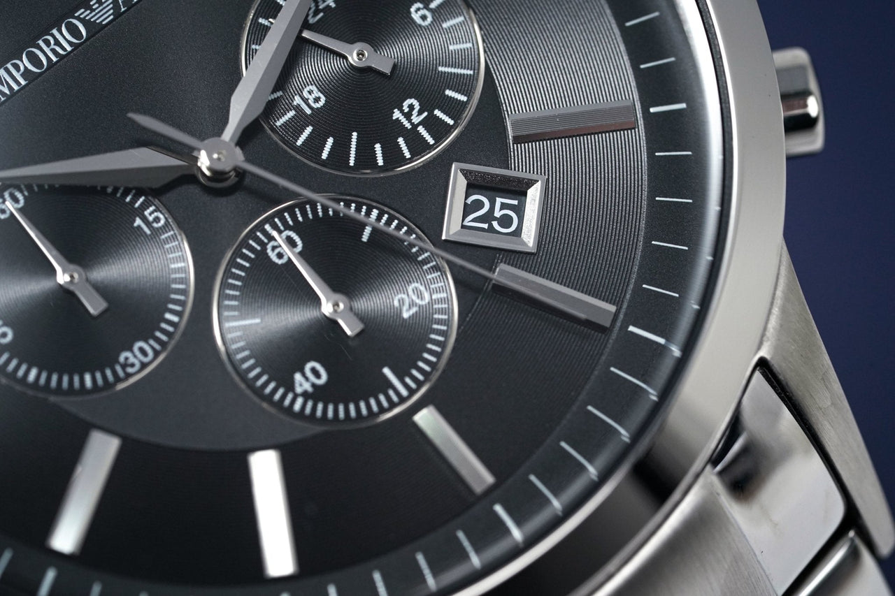 Emporio Armani Men's Renato Chronograph Watch Black AR2460 - Watches & Crystals